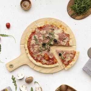 Livoo Set tocător pentru pizza, 30 cm, lemn MES138