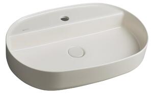 Isvea Isvea, Chiuvetă de blat din ceramică INFINITY OVAL, 60x40cm, Ivory, 10NF65060-2K