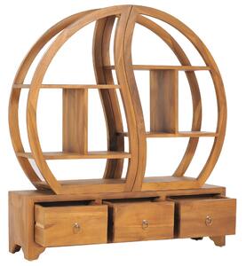 Dulap cu raft Yin Yang, 100 x 26 x 112 cm, lemn masiv de tec