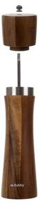 Rasnita sare si piper, mecanism ceramic, reglabila, capacitate 60 ml, set 2 bucati, lemn, 21x5,5 cm