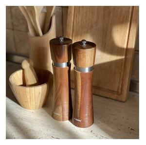 Rasnita sare si piper, mecanism ceramic, reglabila, capacitate 60 ml, set 2 bucati, lemn, 21x5,5 cm