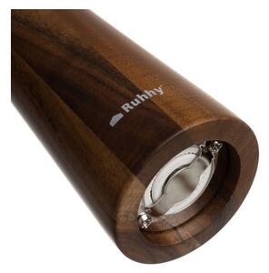 Rasnita sare si piper, mecanism ceramic, reglabila, capacitate 60 ml, set 2 bucati, lemn, 21x5,5 cm