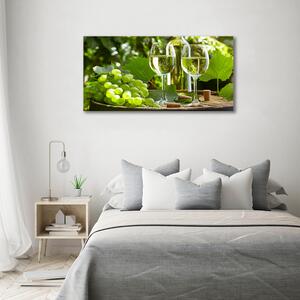 Tablou din Sticlă Vin alb și fructe