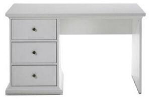 Birou PARIS, PAL infoliat lacuit, alb, 130x61,6x73,9 cm
