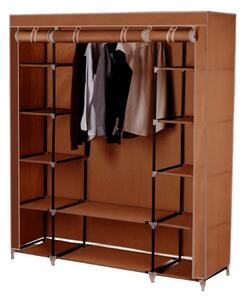 Organizator de garderobă, material textil/metal, maro, METIN VNW15