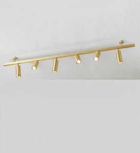 Cremasco Plafonieră 7535, alamă satinată, 6 becuri, GU10, reglabil, Auriu / Alamă, Camera de zi / sufragerie, Alamă, Modern