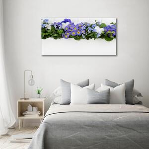 Fotografie imprimată pe sticlă flori albastre