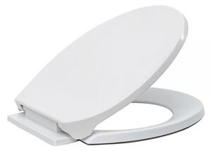 Capac alb pentru toaleta, in forma de O, inchidere silentioasa, Vivo, WTS-07B