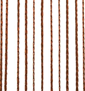 Draperii cu franjuri, 2 buc., 140 x 250 cm, maro