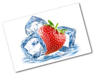 Tocător sticlă căpșuni gheață