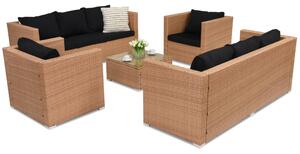 Mobilier de grădină din tehnoratan Roma Coffee 8 Garden Point miere