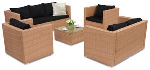 Mobilier de grădină din tehnoratan Roma Premium 7 Garden Point, culoarea mierii