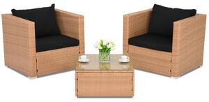 Mobilier de grădină din tehnoratan Roma Terrace Garden Point, culoarea mierii