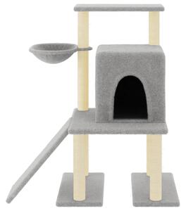 Ansamblu pisici, stâlpi din funie sisal, gri deschis, 96,5 cm