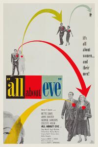 Artă imprimată All about Eve, Ft. Bette Davis & Marilyn Monroe (Vintage Cinema / Retro Movie Theatre Poster / Iconic Film Advert), (26.7 x 40 cm)