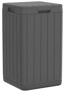 Coș de gunoi pentru exterior, antracit, 38x38x65 cm, PP