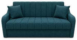 Canapea ALEX extensibila, 3 locuri, cu lada de depozitare, stofa bej, 220x90x90 Albastrru petrol