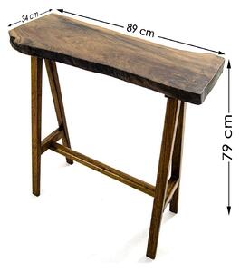 Consola Malao, 100% lemn, nuc, 89x79x34 cm
