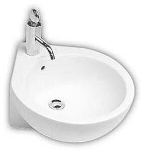Hatria You&Me lavoar 46x46 cm semicircular clasică-de blat alb luciu Y0H701