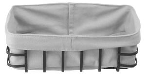 Coș de pâine cu material textil, 18 x 25 cm, Hendi, negru-gri