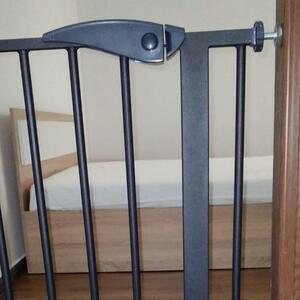 Poarta de siguranta pentru scari sau usi, 76-80 cm, siguranta dubla, Diverse culori Negru