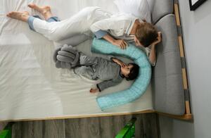 Aparatoare pat copii 180 cm - spuma cu memorie, Diverse culori Verde