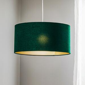 Maco Design Lampă suspendată Salina, verde/auriu, Ø 40cm, reglabil, Verde, Camera de zi / sufragerie, Țesătură / Textil, Modern