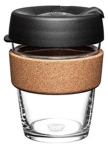 Cană de voiaj neagră/maro 340 ml Brew Cork Black M – KeepCup