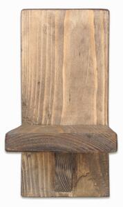 Raft de perete RAF123, stejar, lemn molid 100%, 17x10x10 cm