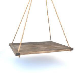 Raft suspendat GAR007, stejar, lemn molid 100%, 38x47x2 cm