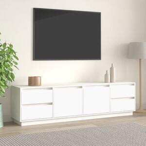 Comodă TV, alb, 176x37x47,5 cm, lemn masiv de pin
