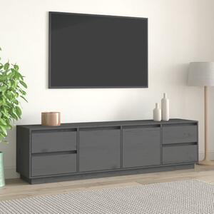 Comodă TV, gri, 176x37x47,5 cm, lemn masiv de pin