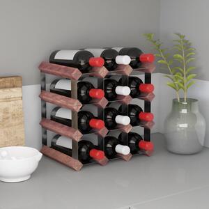 Suport de vinuri, 12 sticle, maro, lemn masiv de pin