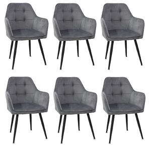 Set 6 Scaune Perla Gri
