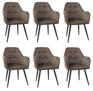Set 6 Scaune Perla Maro