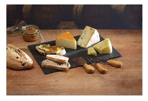 Set cuțite brânzeturi și tocător din ardezie Master Class, 35 x 25 cm
