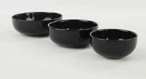 Set 3 boluri 275KRM1724, negru, 100% ceramica