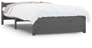 Cadru de pat, gri, 90x200 cm, lemn masiv