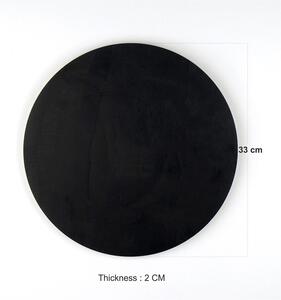Ceas de perete CLO002, negru, placaj, 33x2x33 cm