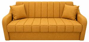 Canapea ALEX extensibila, 3 locuri, cu lada de depozitare, stofa bej, 220x90x90 Galben Ocru