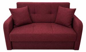 Canapea SAMY NEXT extensibila, 2 locuri, cu lada de depozitare, catifea plusata gri, cadru metalic, 152x100x92 cm Rosu, stofa