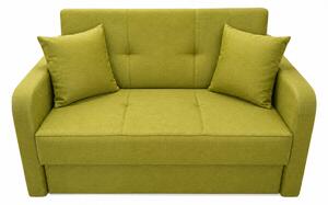 Canapea SAMY NEXT extensibila, 2 locuri, cu lada de depozitare, catifea plusata gri, cadru metalic, 152x100x92 cm Galben Mustar, stofa