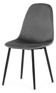 CT-V2971 GREY4 szürke bársony étkezőszék