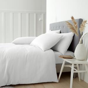 Lenjerie de pat albă din bumbac pentru pat dublu 200x200 cm – Catherine Lansfield