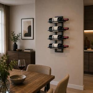 Raft de perete/suport vinuri, Wine Stand Homs,50x30x10 cm,metal