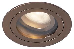 Spot încastrat modern bronz închis rotativ și înclinabil IP44 - Chuck