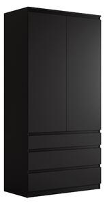 Dulap Comfivo Structor, Negru, 202x100x52cm, 71 kg, Uși dulap: Cu balamale