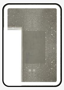 Oglindă Baie LED și Dezaburire Elit's Premium cu Senzor Touch, Lumina Rece, Caldă și Neutră, 50x70cm, cu rama Negru Antichizat