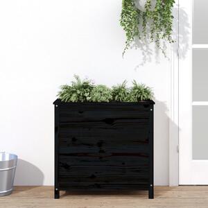 Jardinieră de grădină, negru, 82,5x40x78 cm, lemn masiv de pin