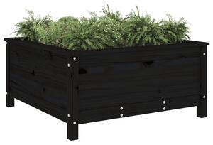 Jardinieră de grădină, negru, 82,5x82,5x39 cm lemn masiv de pin